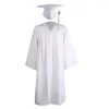 Set di abbigliamento abito di laurea Cap Cap Cap Academic Robe University 2024 Mortarbo di chiusura zip per adulti