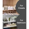 Armazenamento de cozinha acrílico Clear Closet Shelf Divisor Separadores de prateleiras ajustáveis Perfeito para organizar roupas de comida itens de comida