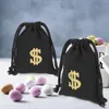 Enveloppe-cadeau sacs dollar sacs de stockage en vrac zip bonbons vêtements de jouet de paille