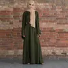 Etniska kläder Anpassade grossist Mellanöstern Turkiet Basic Robe Solid Color Stor storlek Islim Dress Muslim Hijab Dubai Abaya T240510