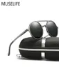 Gafas de sol polarizadas de aluminio de la marca Muselife Gafas de sol Men039s Redondeando las gafas punk Shadow Oculus Masculino Y23156617