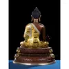 Decoratieve beeldjes 45 cm groot boeddhisme vergulden boeddha -standbeeld Asia Tibet Home Tempel Altaar Zegene veilig gezonde apotheker Bronze