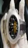Crystal Watch Chrono Watches Men V4 Version Men039s Automatique CAL4130 Mouvement Chronographe Kif Absorbeur Black White 904L5223064