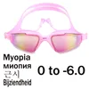 Myopia na receptę gogle gogle i dziewczęta szklanki wodoodporne i przeciwmgielne Zestaw octowy 240506