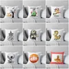 Pillow Decorative Home Case Covers Autumn 50x50 60x60cm White Modern Living Room Sofa House Bed Halloween Pumpkin Funny