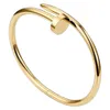 Armband Ny lyxdesigner Armband 3mm tunnare nagelarmband för kvinnor manschettarmband Par Bangle Gold Titanium Steel Bangle Jewelry Valentine's Day Gift