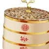 Placas secas Snack Platter Candy Container com tampa da bandeja de servir chinês