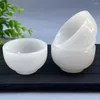 Mugs White Jade Topaz Lantian Tea Cup Set Business Gift Glass