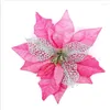 Fleurs décoratives 10pcs chrismas artificiel de Noël de Noël pour la maison de bricolage DIY Decoration Gift 25cm Fake Flower Supplies y30