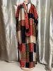 Abbigliamento etnico 2022 Nuovo stile Fashion Oversize Women African Women Dubai Dashiki Abaya Fr Dimensione Design di stampa con sciarpa Long Dress T240510