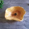 Plates Wooden Fruit Plate Creative Decor Tray Snack Household Storage Box For Home Office Shop Desktop ( 15-19cm Irregular