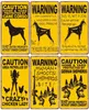 Warnhund Metallmalerei Vintage Poster Vorsicht vor Hunde Retro Zinnplatten Wandaufkleber für Gartenfamilien Haus Tür Dekoration 20c9847069