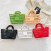 Fashion Basket Basket Supermarket Large Jelly Portable Shopping Bag Capacity Designer Basket Storage Bags Tote Hollow Bag Bag Beach 230 Sjhd