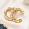 Diseño de marca Women Doble pequeño conjunto de fragancias Pequeñas Diamond Pearl Brooch Personalidad Corsage Combates Diseñadores de alfileres Crean alfileres de moda para regalos navideños Bohemio