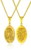 Collier de prière de la sérénité Vierge en acier inoxydable Vierge Marie / Jésus-Christ Collier pendentif médaillé avec 24 "chaîne pour hommes Women3664342