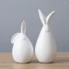Decorative Figurines Modern Abstract Miniature Handmade Resin Couple Figurine Pet Lovers Animal Ornament Decor Gift Craft