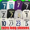 Real Madrid Retro Soccer Jerseys Football à manches longues T-shirts Guti Ramos Seedorf Carlos 13 14 15 16 17 18 Ronaldo Zidane Raul 00 01 02 03 04 05 Finales Kakaf réels