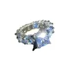 Favor Favors Favors 2024 S925 Prata esterlina 18K Big Diamond Women Anel Presente Namorada Brithday Bridesmaids Presentes para convidados