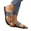 Slippels Comemore Flat Ladies Shoes 2024 Solid Bling Dames Slipper Zapatillas de Mujer Beach Glides Summer Outside Flip-Flops