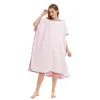 Towel Bath Double Side Velvet Adult Solid Color Quick Drying Cape Beach Hat Water Absorbent Changing Bathrobe