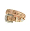 Sangle de luxe ceinture Western Diamond Diamond Couteau de la ceinture de mode Routeaux pour enfants garçons et filles Cinto de Strass Cintuones PA3547910