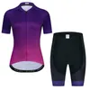 Racing Ensembles Cycling Jersey Shorts rembourrés Set Femmes Bike Mountain Road Mtb Bicycle Top costume