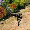 Décorations de jardin pieu en métal art elfe silhouette insertion de l'ornement décoration de fée porte ouverte avec clé pour décoration d'arbre extérieur