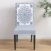 Stuhlabdeckung Mandala Muster Retro Blue Dining Deck