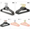 Cintres 5pcs Black Robe Rack Save Space Adult Hanger Velvet Velvet Flock Clothes Coat Holder