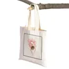 Sacs à provisions Casual toile Cartoon Lychee Life Ballet Girl Girl Femmes mignons Children Supermarché Bager Dame Eco Tote Handsbag