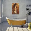 Large Size Canvas Sexy Nude Woman Portrait Wall Pictures for Large Home Office Wall Decor Retro Yellow Sexy Lady Back Artwork for Bathroom Hotel Themed Room Decor