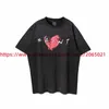 T-shirt maschile 2024SS Maglietta da uomo Donne Tter Red Heart Print Ts T-shirt H240508