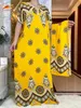 Etnik Giyim Yaz Kısa Slve Elbise Dashikiage Yeni Varış Kadınları% 100 Pamuklu Afrika Baskı Dashiki Ning Zarif Bayanlar Elbiseler T240510