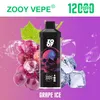 Zooy Vape Ghosts 12000 Puffs Savage Vape Vapers 12k Desechables 12000puffs Bar avec 650mAh Batteras rechargeables Puff 8k Kit de stylo vape jetable 5% 2%