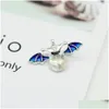 Jewelry Settings S925 Sier Pearl Pendant Mounts Necklace Accessories Diy Enamel Bat Drop Delivery Dhtjr