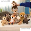 Animaux en peluche en peluche P 25cm Lifenke Lion Tiger Elephant Monkey Leopard Girafe Raccoon Doll Simation Forest Toys for Kids Drop Deliv Otqlv
