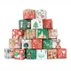 Gift Wrap 24pcs/lot Christmas Packaging Box 7CM Kraft Paper Square Shape Candy For DIY Year 2024 Supplies