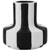 Vases Epeiushome Black And White Striped Ceramic Vase Decorations Coffee Table Dining Ornaments Modern Nordic Ins Flower Insert