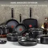 Ensemble de cuisine Oeing T-Fal Ultimate Hard Anodisé antiadhésif à 17 pièces Pots et casseroles Lav