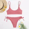 Swimwear pour femmes cikini-solid couleur push up bikini pour femmes pit strip basse taille de maillot de bain partage