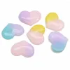 Decorative Figurines 50/100 Pcs 19MM Rainbow Glitter Resin Heart Cabochons Pastel Color Rain Bow Cute Bling Cabs Valentines Day