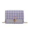 Shoulder Bags Women's Bag 2024 Plaid Square Grid Messenger Crossbody Flow Fairy For Women Summer