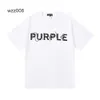 Designer T-Shirt Purple Marke T Shirt Männer Frauen Inset Crewneck Kragen regelmäßige Fit-Baumwolldrucken Tops US S-XL mehr Color3Q5d