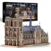 Piececool 3D Metal Puzzles Jigsaw Notre Dame Cathedral Paris Diy Model Building Kits Toys For Adults Födelsedagspresenter 240509