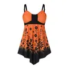 Swimwear Women 2024 Split Swimsuit Jirt Grand Print Conservative Tankini Sets Summer Beachwear Plus Szie Fashion