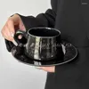 Чашки блюдцы французская ретро-розовая кофейная чашка набора тарелки на сайте нишевые керамические кружки с керамической кружкой чай