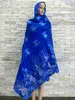 Ethnic Clothing 2023Muslim Fashion Women Headscarf Turkish Dubai Arabic Indian African Scarf Embroidery Desgin Big Cotton Scarves For Shawls T240510