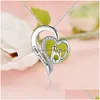 Colliers pendants Collier de coeur de mode exquis pour femmes charme amour maman colorf zircon bijoux classique de la fête des mères chutes drop dhyt4