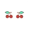 Dangle Ohrringe Suyu Einfache rote Kirschbekleidung Accessoires Geschenkgroßhandel