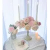 Flores decorativas Caixa de combinação artificial Conjunto de seda Dahlia Bulk for DIY Bouquets de casamento Decorações de chuveiro de noiva